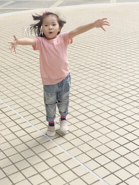 「babygap」｜「アイテム（モカシン/デッキシューズ）」を使った、Ka_miさん（キッズ・100cm）の秋コーディネート