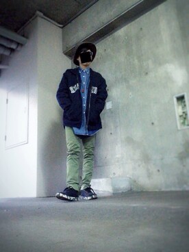 「TOMMY HILFIGER（トミーヒルフィガー）のアイテム（マウンテンパーカー）」を使った、✡SHUnKUN✡さん（メンズ・168cm）の秋コーディネート