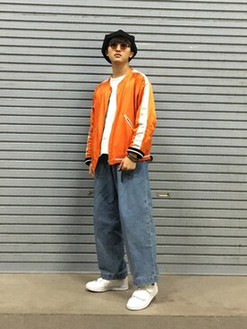 「NEONSIGN（ネオンサイン）のアイテム（ブルゾン）」を使った、freddie さん（メンズ・170cm）の春コーディネート