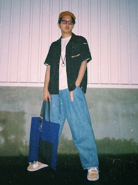 「OLIVER PEOPLES」｜「アイテム（アクセサリー）」を使った、freddie さん（メンズ・170cm）の夏コーディネート