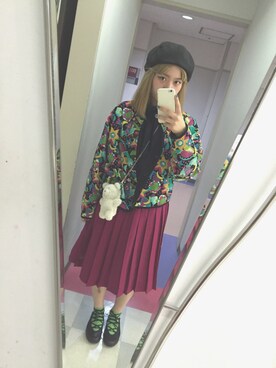 「merry jenny（メリージェニー）のアイテム（その他）」を使った、えはらゆかさん（レディース・158cm）の秋コーディネート