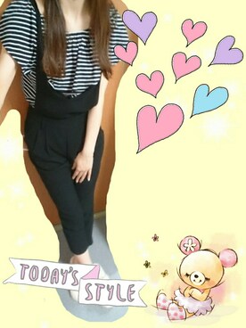 「JELLY BEANS」｜「アイテム（オールインワン・サロペット）」を使った、ayaさん（レディース・164cm）の春コーディネート