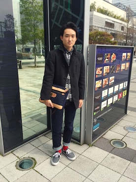 「NOLLEY’S（ノーリーズ）のアイテム（その他アウター）」を使った、masakiさん（メンズ・171cm）の春コーディネート