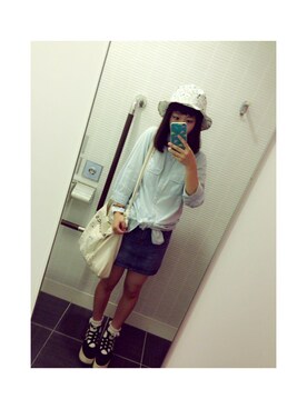 「GIZA（ギザ）のアイテム」を使った、watanabe ayakaさん（レディース・156cm）の夏コーディネート