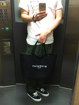 「TOGA（トーガ）のアイテム（トップス）」を使った、Kentaro Mitsushimaさん（メンズ・184cm）の夏コーディネート