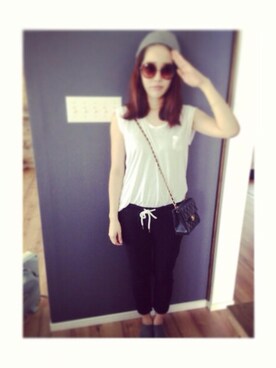 「chanel」｜「アイテム（ニットキャップ/ビーニー）」を使った、aiさん（レディース・154cm）の夏コーディネート