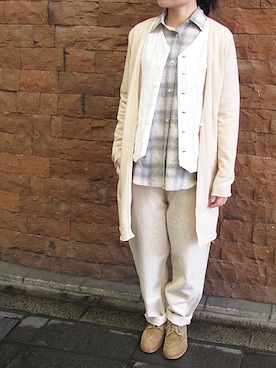 「アイテム（ドレスシューズ）」を使った、イリアさん（レディース・157cm）の冬コーディネート