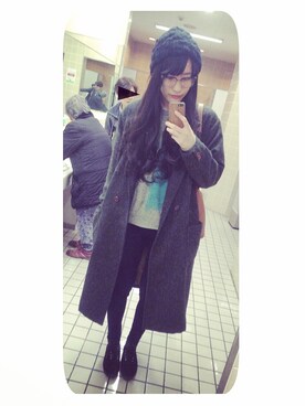 「Handmade（ハンドメイド）のアイテム（その他アウター）」を使った、Oｋａｙｕさん（レディース・172cm）の冬コーディネート