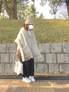 「CONVERSE（コンバース）のCONVERSE コンバース ジャック パーセル / JACK PURCEL（スニーカー）」を使った、Emi*さん（レディース・158cm）の冬コーディネート