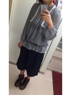 「文化屋雑貨店（ブンカヤザッカテン）のアイテム」を使った、ゆさん（レディース・166cm）の秋コーディネート