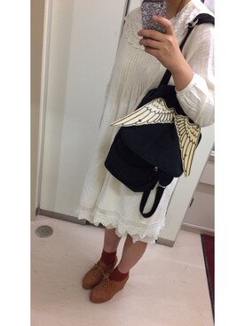 「文化屋雑貨店（ブンカヤザッカテン）のアイテム」を使った、ゆさん（レディース・166cm）の秋コーディネート