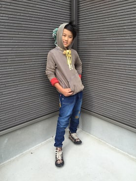 「おでかけコーデ」｜「アイテム（蝶ネクタイ）」を使った、TOMOさん（レディース・161cm）の冬コーディネート