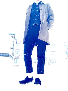 「アイテム（ステンカラーコート）」を使った、Amonさん（メンズ・170cm・10代）の春コーディネート