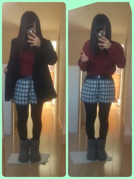 「アイテム（ピーコート）」を使った、ａｒｉｓａさん（レディース・150cm・10代）の冬コーディネート