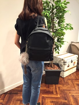 「NANO universe（ナノユニバース）のアイテム（チャーム）」を使った、nano・universe 名鉄 STAFFさん（レディース・160cm）の夏コーディネート