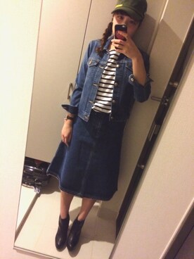 「RED CARD TOKYO（レッドカード）のアイテム（ジャケット/アウター）」を使った、M.MIKIさん（レディース・161cm）の春コーディネート
