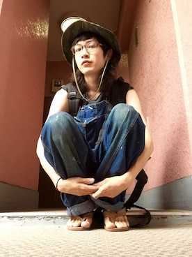 「アイテム（オールインワン・サロペット）」を使った、たろさんさん（メンズ・172cm・20代）の夏コーディネート