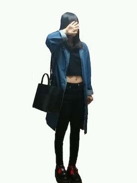 「へそ」｜あじの開きさん（レディース・154cm）の秋コーディネート