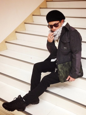 「AIR MAX」｜Unoさん（メンズ・163cm）の冬コーディネート