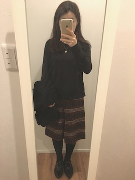 「A part by（アパートバイ）のアイテム（ピーコート）」を使った、tomoさん（レディース・161cm）の冬コーディネート