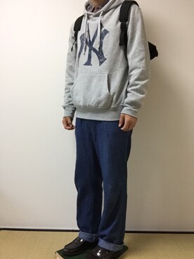 「アイテム（ローファー）」を使った、なめっくさん（メンズ・173cm）の秋コーディネート