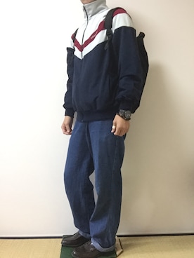 「アイテム（ジャージ）」を使った、なめっくさん（メンズ・173cm・10代）の秋コーディネート