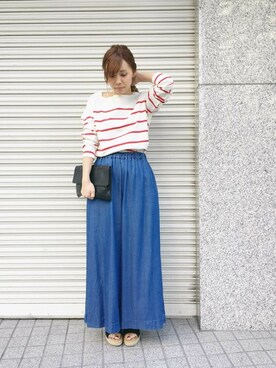「テンセル」｜「アイテム（パンツ）」を使った、kosujiさん（レディース・154cm）の冬コーディネート