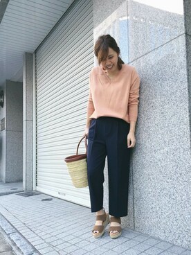 「クロップドパンツ」｜kosujiさん（レディース・154cm）の冬コーディネート