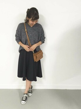 「URBAN RESEARCH DOORS WOMENS（アーバンリサーチ ドアーズ ウィメンズ）のアイテム（ニット/セーター）」を使った、kosujiさん（レディース・154cm）の秋コーディネート