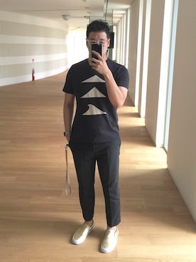 「KRIS VAN ASSCHE（クリスヴァンアッシュ）のアイテム（パンツ）」を使った、younsukcrvzy さん（メンズ・184cm）の夏コーディネート