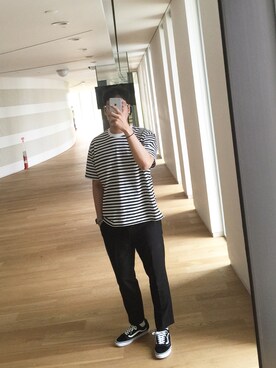 「KRIS VAN ASSCHE（クリスヴァンアッシュ）のアイテム（パンツ）」を使った、younsukcrvzy さん（メンズ・184cm）の夏コーディネート