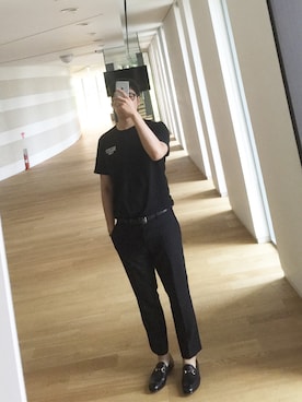 「KRIS VAN ASSCHE（クリスヴァンアッシュ）のアイテム（パンツ）」を使った、younsukcrvzy さん（メンズ・184cm）の夏コーディネート