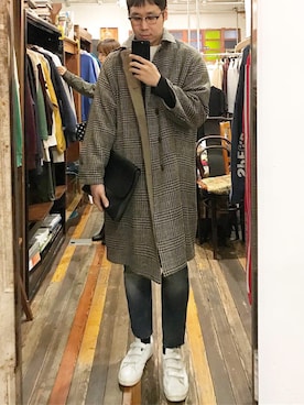 「united arrows」｜「アイテム（チェスターコート）」を使った、younsukcrvzy さん（メンズ・184cm）の冬コーディネート
