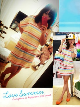 「ヘンリーヘンリー」｜Yuko♡Sunさん（レディース・163cm）の夏コーディネート