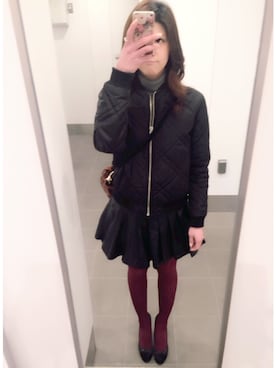 「snidel」｜「アイテム（ブルゾン）」を使った、aico morikawaさん（レディース・167cm）の春コーディネート