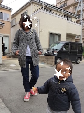 「orslow」｜「アイテム（ダウンジャケット/コート）」を使った、aranonnさん（レディース・153cm）の冬コーディネート