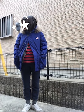 「ジャックパーセル」｜「アイテム（ダウンジャケット/コート）」を使った、aranonnさん（レディース・153cm）の冬コーディネート