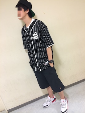 「ベースボールシャツ」｜「アイテム（その他アウター）」を使った、けーたさん（メンズ・179cm）の秋コーディネート