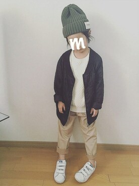 「CIAOPANIC（チャオパニック）のアイテム」を使った、kinaさん（キッズ・110cm）の秋コーディネート