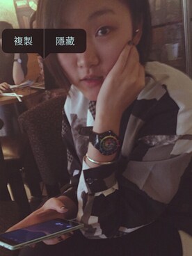 「SWATCH（スウォッチ）のアイテム（アナログ腕時計、ブラック系）」を使った、wwwingMAKさん（レディース・171cm）の春コーディネート