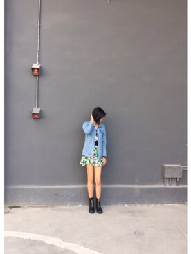 「H&M DIVIDED（エイチアンドエム　ディヴァイデッド）のアイテム（ブーツ、ブラック系）」を使った、wwwingMAKさん（レディース・171cm）の春コーディネート