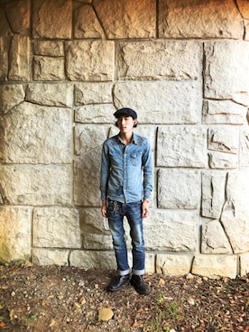 「RRL（ダブル アール エル）のアイテム（ハンチング/ベレー帽）」を使った、TAKU_0427さん（メンズ・165cm）の秋コーディネート