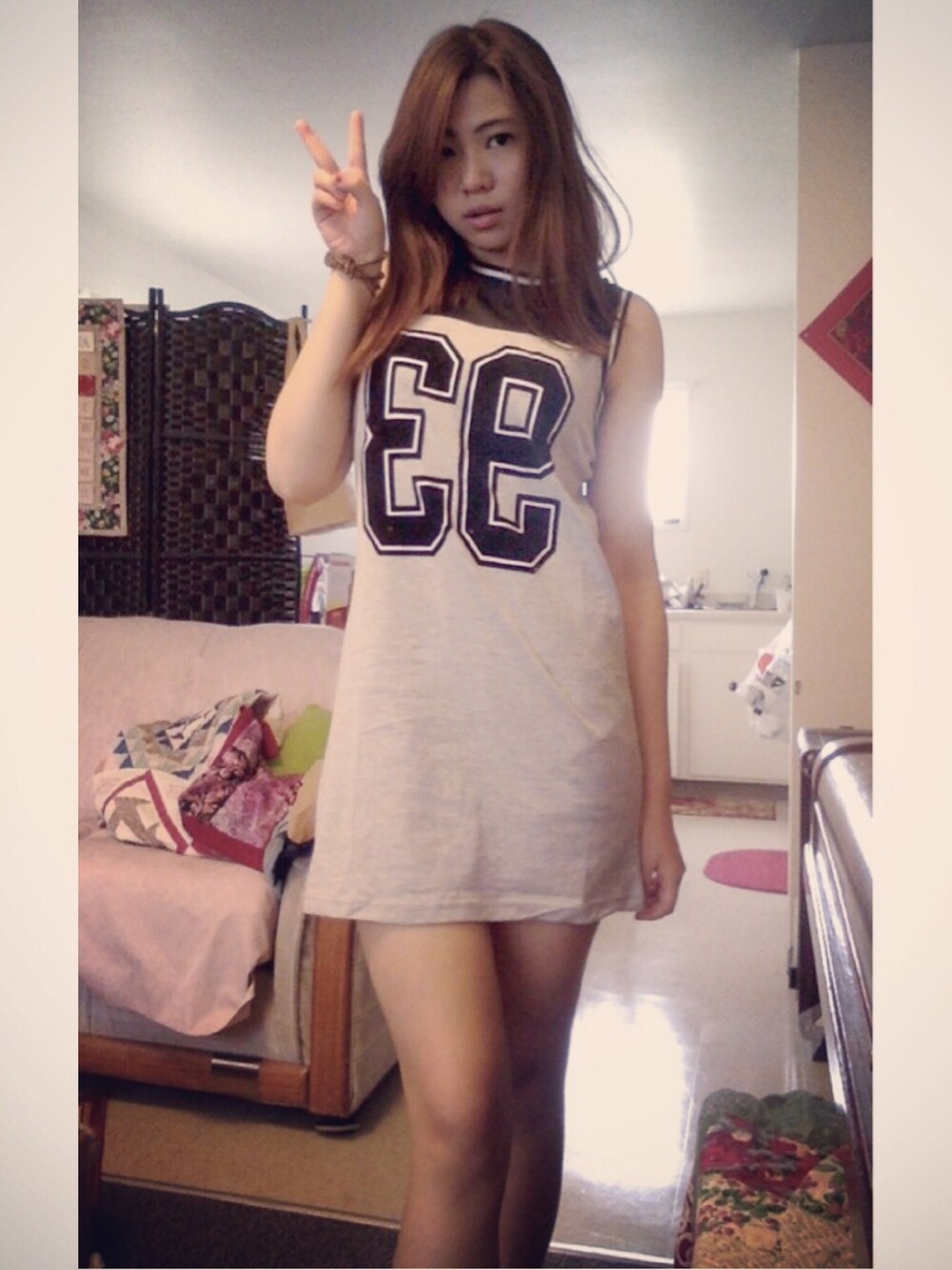 「#asos」｜「asosのアイテム（ベスト、グレー系）」を使った、YuChieh さん（レディース・163cm）の夏コーディネートの1枚目の写真