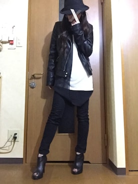 「ライブ」｜「アイテム（チュニック）」を使った、tu→koさん（レディース・158cm）の冬コーディネート