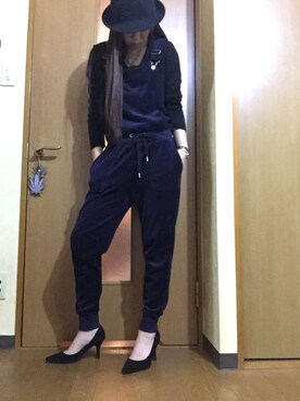 「コーディガン」｜「アイテム（オールインワン・サロペット）」を使った、tu→koさん（レディース・158cm）の秋コーディネート