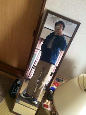 「WOOLRICH（ウールリッチ）のアイテム（チノパンツ）」を使った、hiroさん（メンズ・162cm）の秋コーディネート