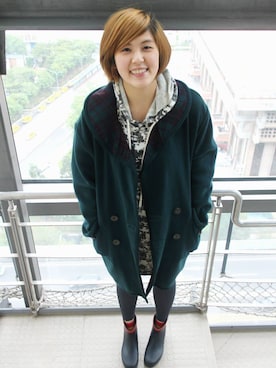 「AIGLE（エーグル）のアイテム（ブーツ）」を使った、chingruさん（レディース・168cm）の秋コーディネート