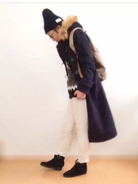 「SEVENDAYS=SUNDAY（セブンデイズサンデイ）のアイテム（ダッフルコート）」を使った、★miki★さん（レディース・165cm）の冬コーディネート