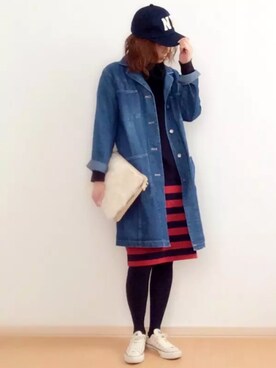 「へザー」｜「アイテム（カバーオール）」を使った、★miki★さん（レディース・165cm）の冬コーディネート