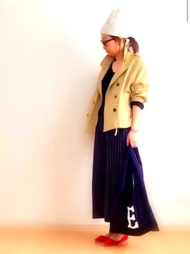 「EDWIN」｜「アイテム（トレンチコート）」を使った、★miki★さん（レディース・165cm）の春コーディネート